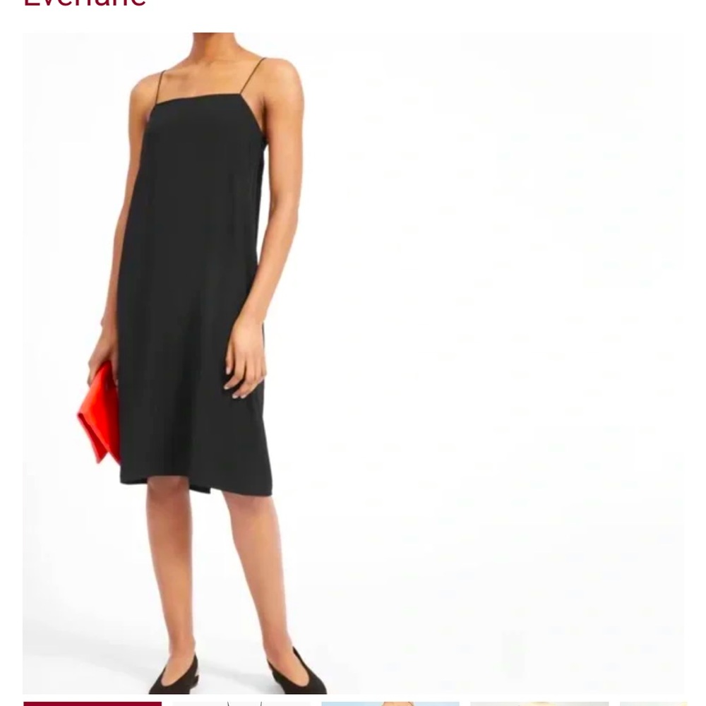 Everlane The Japanese GoWeave Cami Slip Dress in Black, size 2